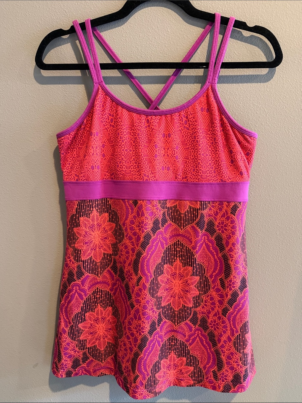 Prana Patterned Strappy Yoga Tank Top